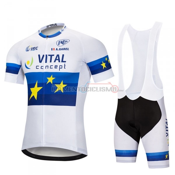 Abbigliamento Ciclismo Vital Concept Manica Corta 2018 Blu Bianco